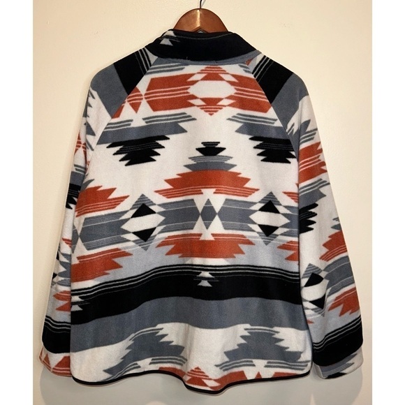 Blue B Collection Southwestern Button Up Fleece Jacket - Picture 2 of 5